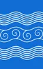 Ocean Waves Coastal Serenity MagSafe Tough Case for iPhone design — white parallel wave lines and spiral wave crests