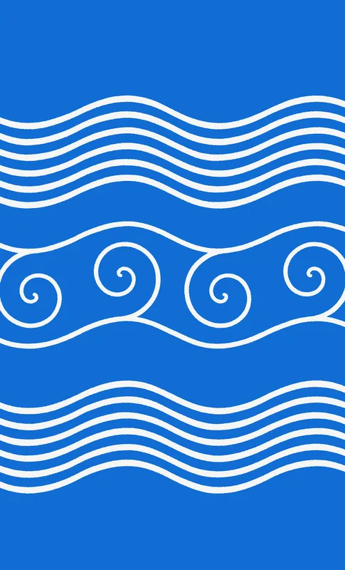 Ocean Waves Nautical Tough Case for Samsung design — white multi-line rolling ocean waves and spiral curl crests repeating