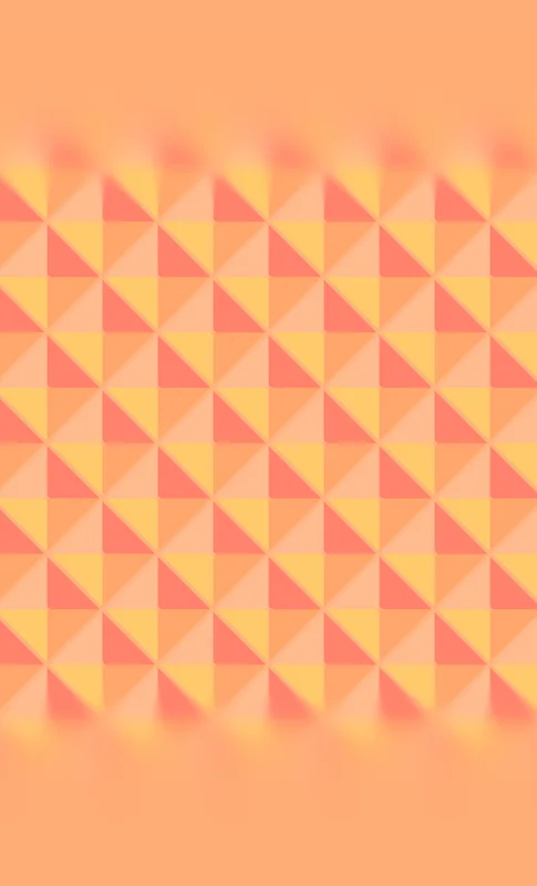 Warm Geometry Sunset Grid Tough Case for Samsung design — tessellating triangles in coral red, golden yellow, and soft peach