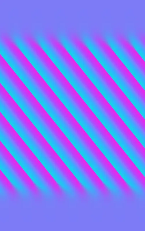 Neon Diagonal Surge MagSafe Tough Case for iPhone design — diagonal soft-edged stripes in vivid cyan and hot magenta fading