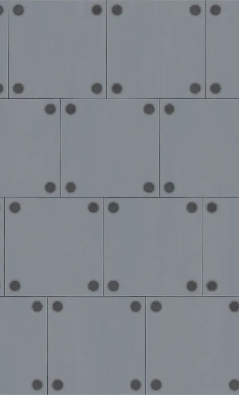 Steel Panel Industrial Tough Case for Samsung design — repeating riveted steel panel pattern in cool slate and gunmetal grey
