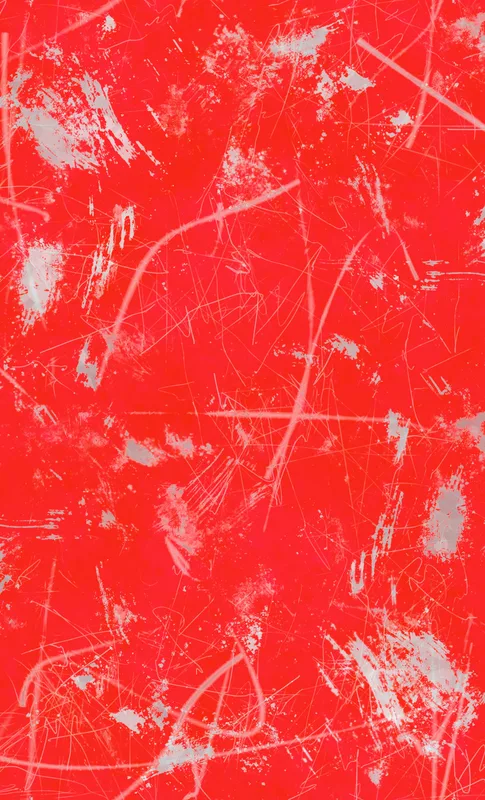 Crimson Storm Scratch Tough Case for Samsung design — vivid red-orange background covered in scattered gray paint splatters