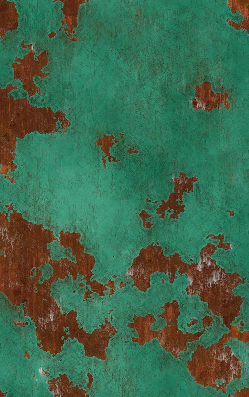Patina Copper Weathered MagSafe Tough Case for iPhone design — aged copper surface with teal-green verdigris patina