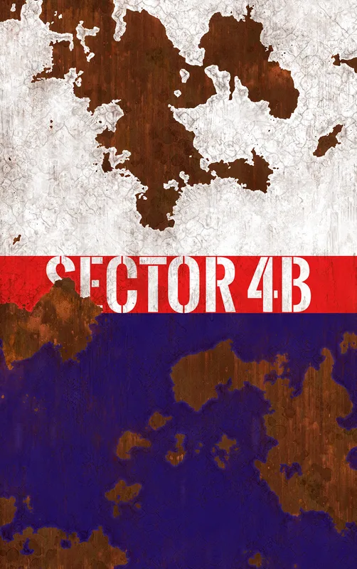 Sector 4B Industrial Zone Tough Case for iPhone design — distressed tri-color flag of white, red, and navy over corroded