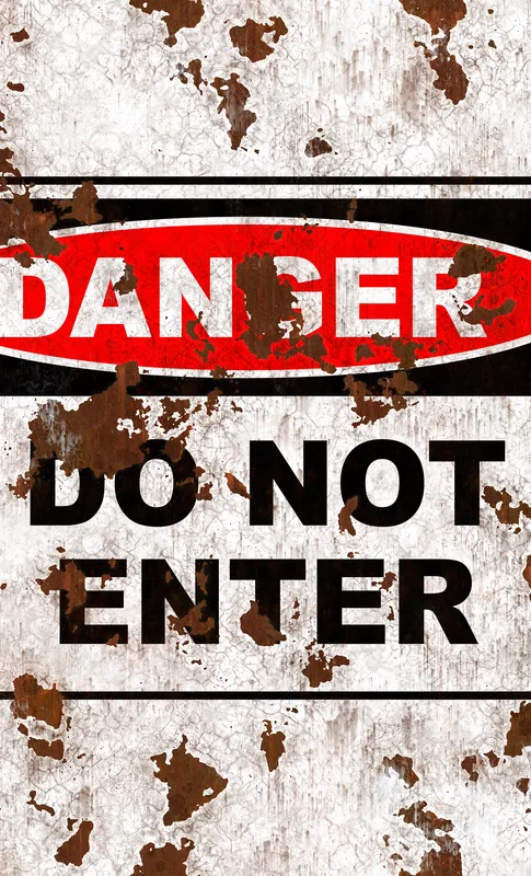Danger Do Not Enter Tough Case for Samsung design — weathered metal warning sign with red oval danger badge and black