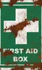 Rusted First Aid Tough Case for Samsung design — weathered teal green first aid box sign with white cross over chipped paint