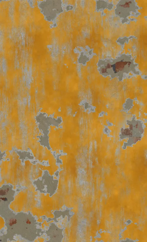 Urban Decay Weathered Wall Tough Case for Samsung design — peeling golden-yellow paint over cracked grey plaster