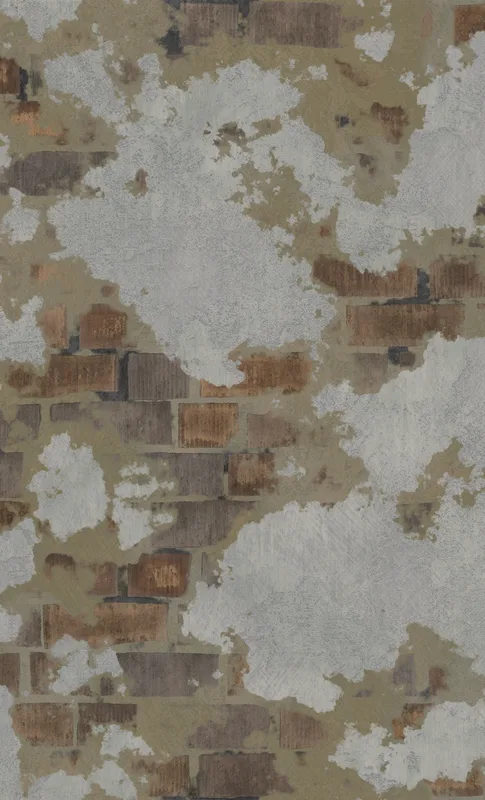 Weathered Brick Wall Tough Case for Samsung design — crumbling plaster wall revealing aged rustic bricks in earthy rust