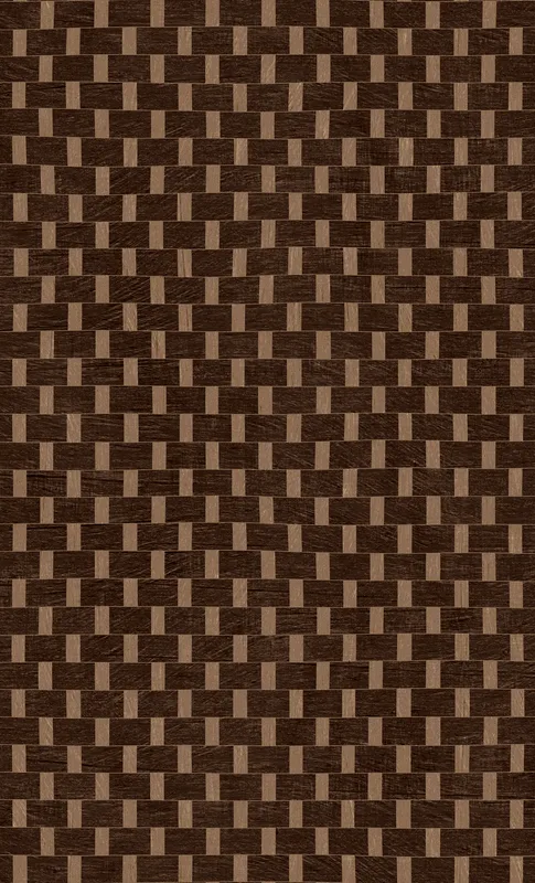 Woven Weave Tough Case for Samsung design — tightly woven basket weave pattern in dark espresso brown and warm tan