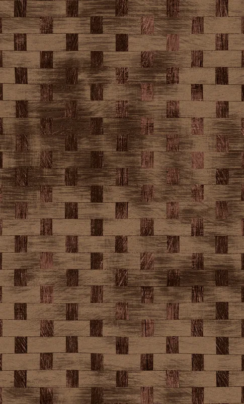 Woven Wood Basket Weave Tough Case for Samsung design — tightly woven basket weave pattern in deep mahogany and warm caramel