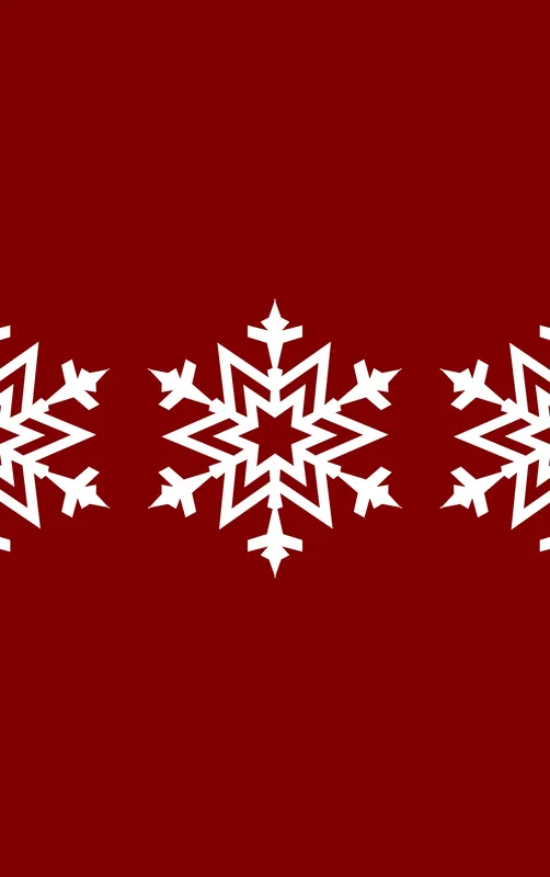 Winter Snowflake Trio Tough Case for iPhone design — three identical white geometric snowflakes arranged in a row on a deep