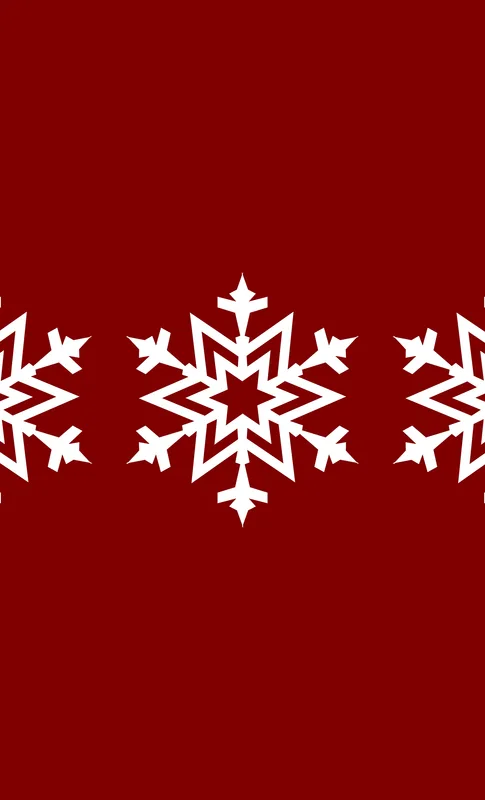 Winter Snowflake Trio Tough Case for Samsung design — three identical white geometric snowflakes arranged in a row on a deep