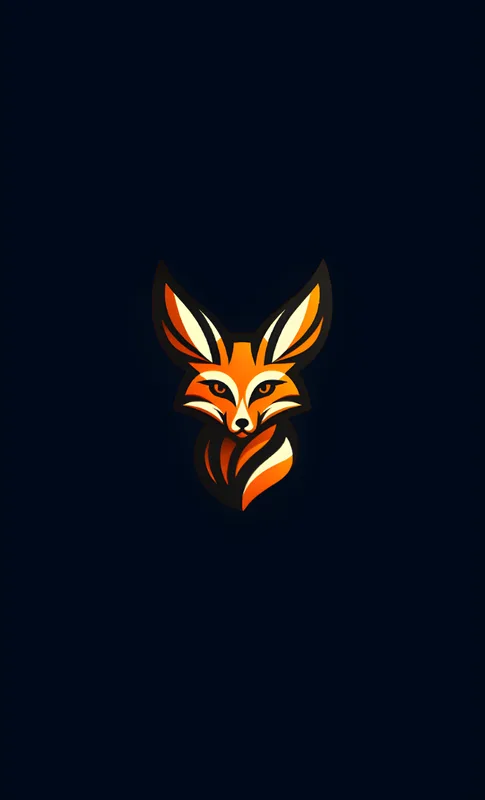 Shadow Fox Fierce Tough Case for Samsung design — geometric fox face with sharp angular lines in orange, ivory, and black
