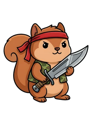 Warrior Squirrel Graphic Tee