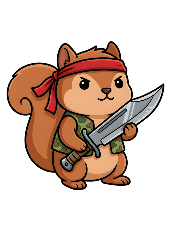 Warrior Squirrel Graphic Tee