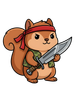 Warrior Squirrel Graphic Tee