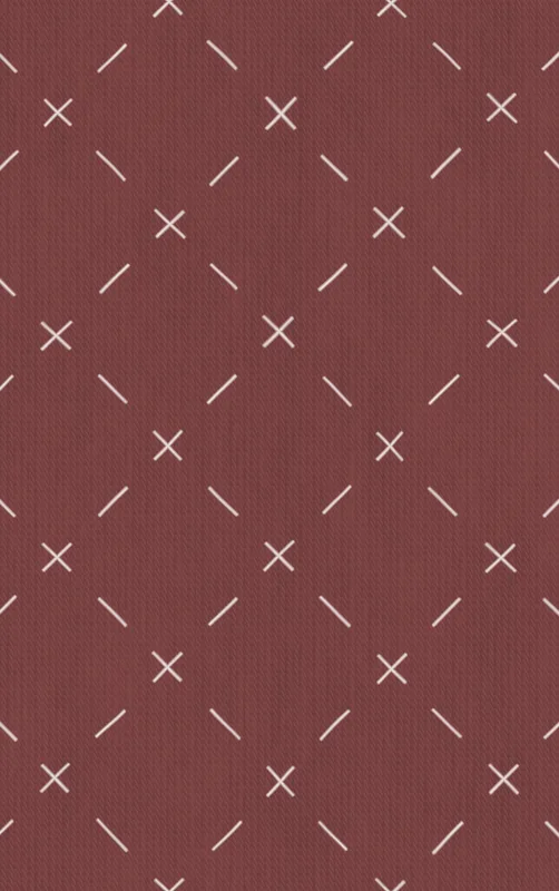 Crimson Cross Stitch Tough Case for iPhone