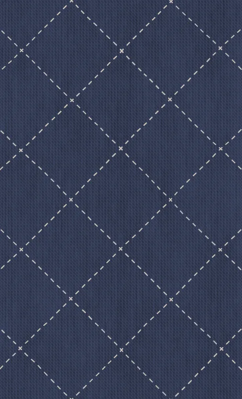 Navy Diamond Stitch Tough Case for Samsung design — diagonal diamond grid of white dashed stitch lines with small