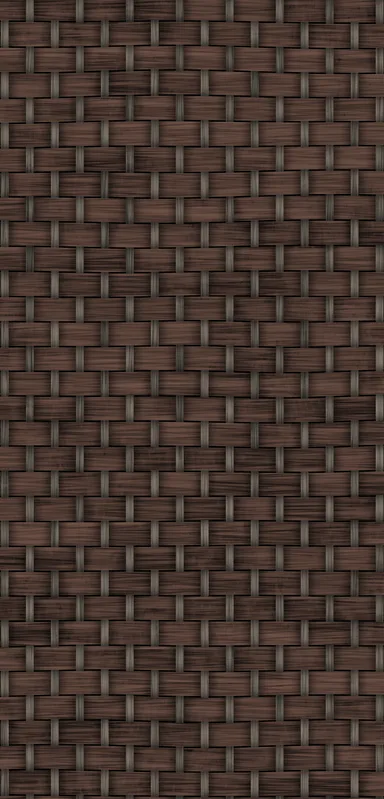 Dark Woven Rattan Texture Clear Case for iPhone design — tightly woven rattan basket pattern in deep espresso brown