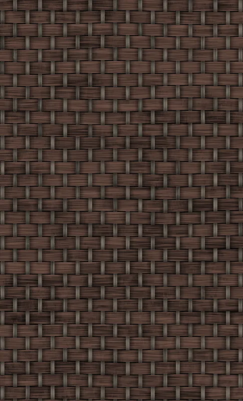 Woven Rattan Tough Case for Samsung design — close-up woven basketweave pattern in deep chocolate brown with interlocking