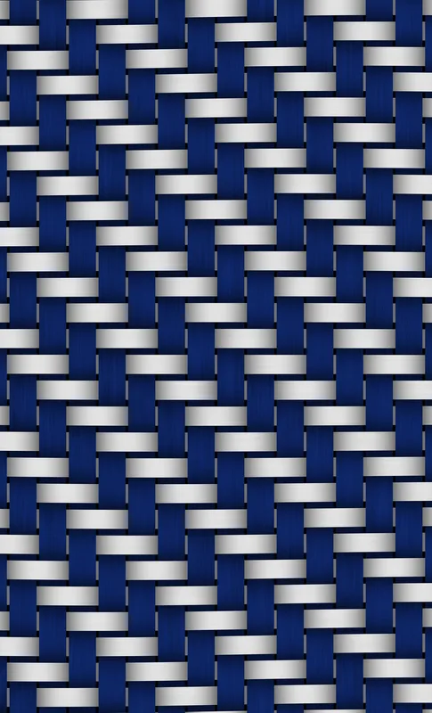 Steel Weave Navy Armor Tough Case for Samsung design — interlaced basket-weave pattern of deep navy blue and brushed silver