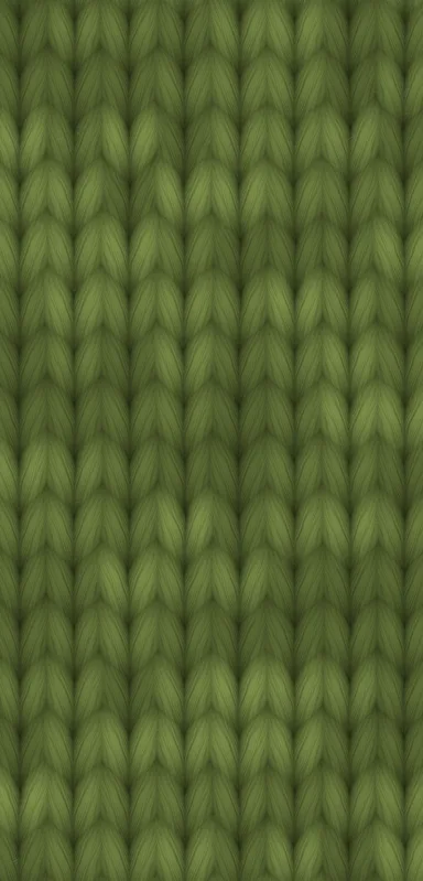 Cozy Knit Green Texture Clear Case for iPhone design — seamless olive green knitted fabric texture with realistic
