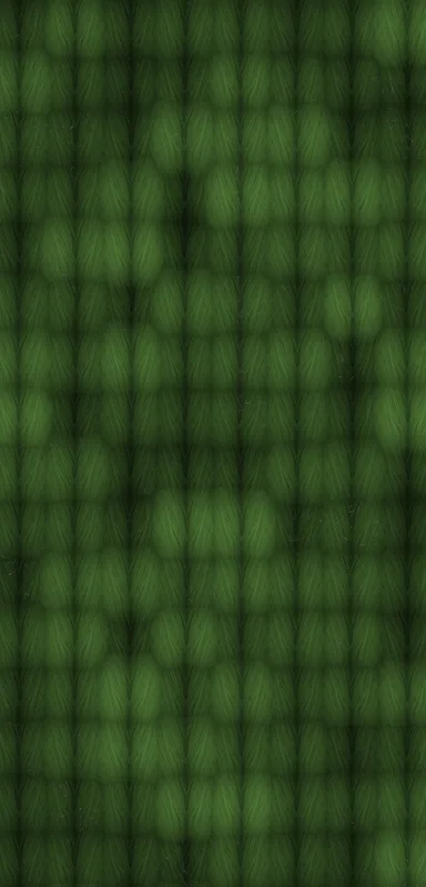 Forest Grid Clear Case for iPhone design — repeating grid of deep olive and emerald green textured cells with a faint skull