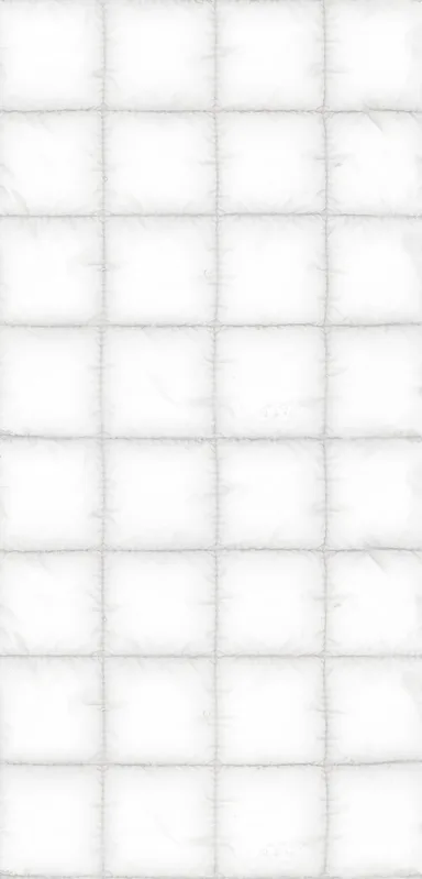 Pure White Quilted Clear Case for iPhone design — soft white quilted grid pattern with rounded square sections and subtle