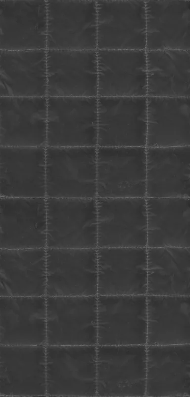Quilted Midnight Grid Clear Case for iPhone design — quilted grid pattern of stitched charcoal squares with subtle sheen