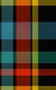 Bold Plaid Riot Tough Case for iPhone design — bold tartan plaid pattern in black, fiery red-orange, electric teal