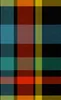 Bold Plaid Tough Case for Samsung design — vibrant tartan plaid pattern in black, teal, fiery red-orange, and golden yellow
