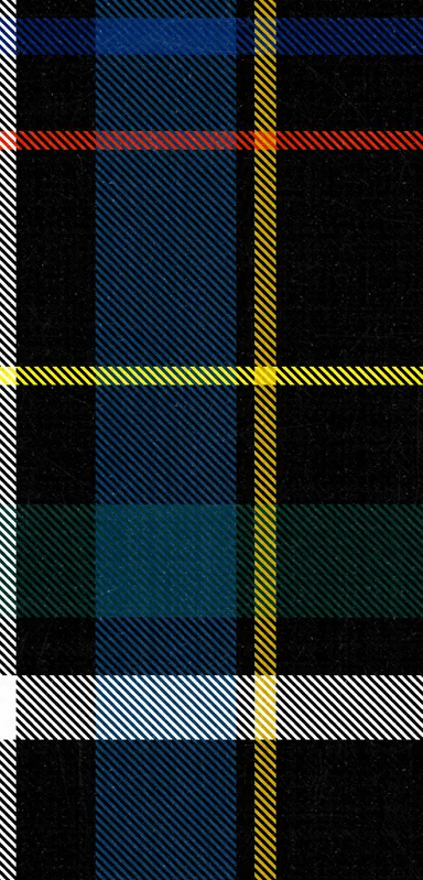 Royal Blue Tartan Clear Case for iPhone design — traditional Scottish tartan plaid with black base and bold stripes of royal
