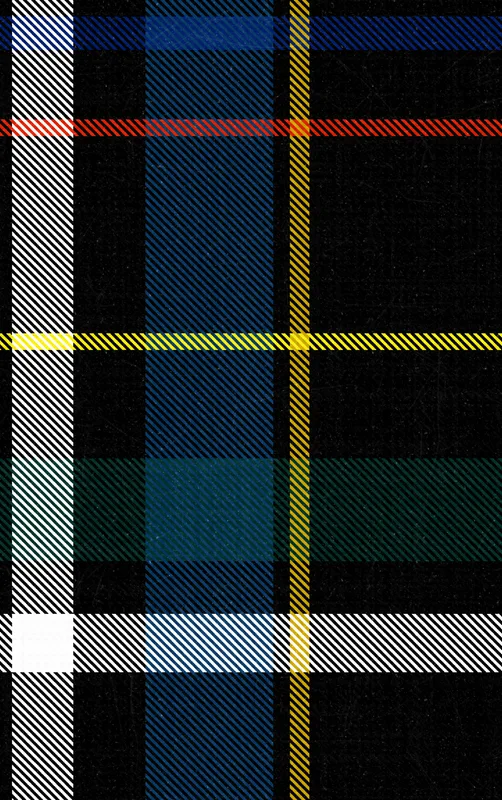 Highland Spirit Tartan MagSafe Tough Case for iPhone design — classic Scottish tartan pattern in black, royal blue, golden
