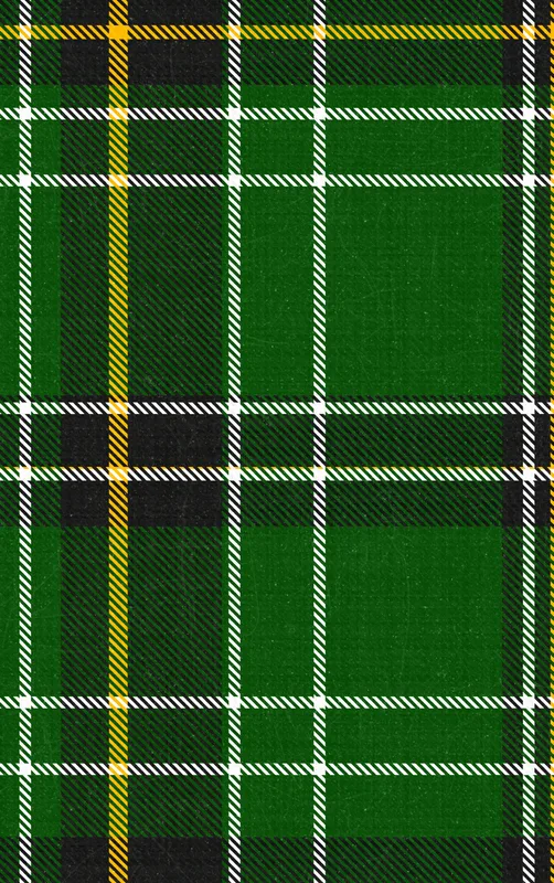 Highland Green Tartan MagSafe Tough Case for iPhone design — classic Scottish tartan in deep forest green with black bands