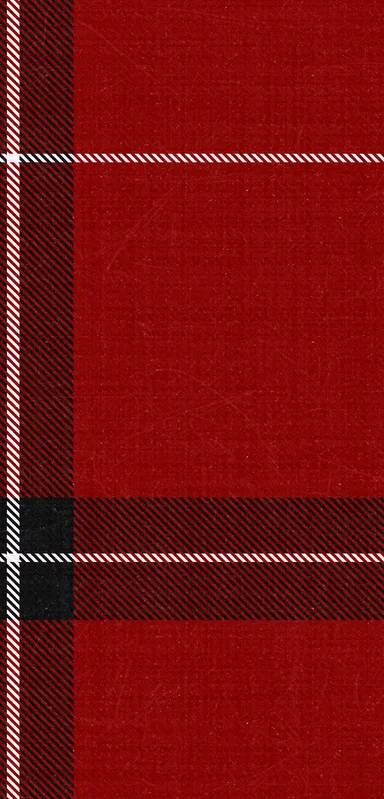 Classic Red Tartan Plaid Clear Case for iPhone design — red tartan plaid pattern with deep black bands and white pinstripes