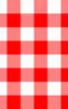 bold red and white large-scale gingham check pattern with woven textile texture