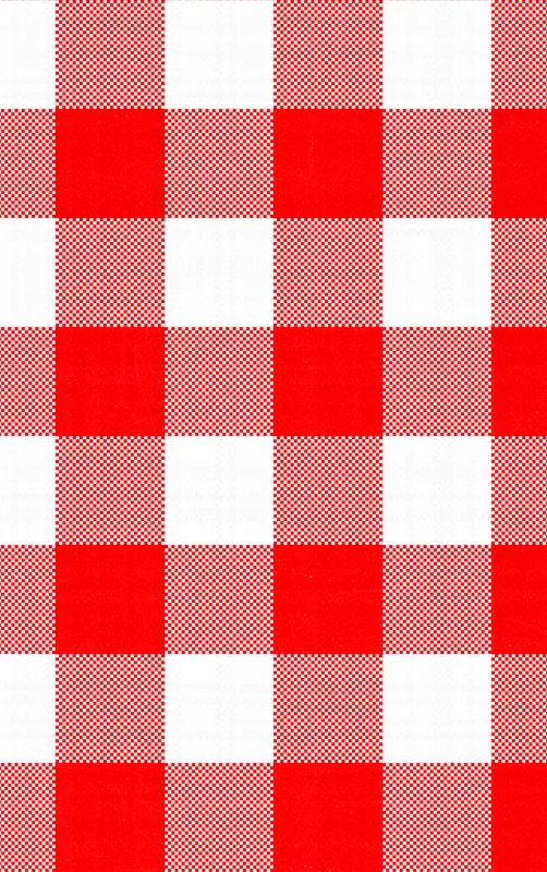 Red Gingham Picnic Plaid MagSafe Tough Case for iPhone design — large-scale red and white gingham checkerboard woven fabric