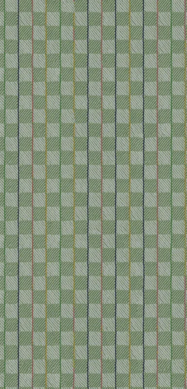 Garden Plaid Clear Case for iPhone design — woven-style plaid pattern in sage green and mint with thin vertical stripes