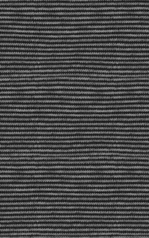 tightly woven horizontal knit stitch pattern in charcoal black and silver grey tones