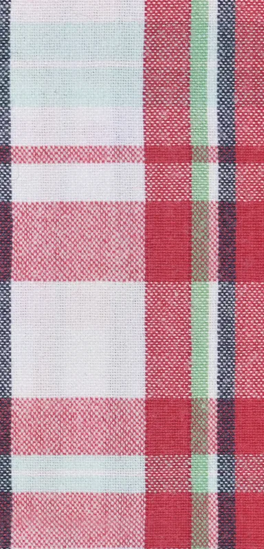 Holiday Plaid Clear Case for iPhone design — traditional madras-style plaid in crimson red, forest green, deep navy