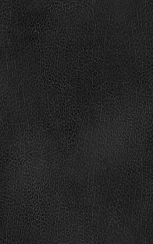 Midnight Black Leather MagSafe Tough Case for iPhone design — close-up distressed black leather texture with natural grain