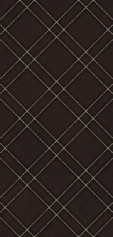 Dark Quilted Leather Diamond Clear Case for iPhone design — diagonal diamond quilt pattern in deep dark brown with fine