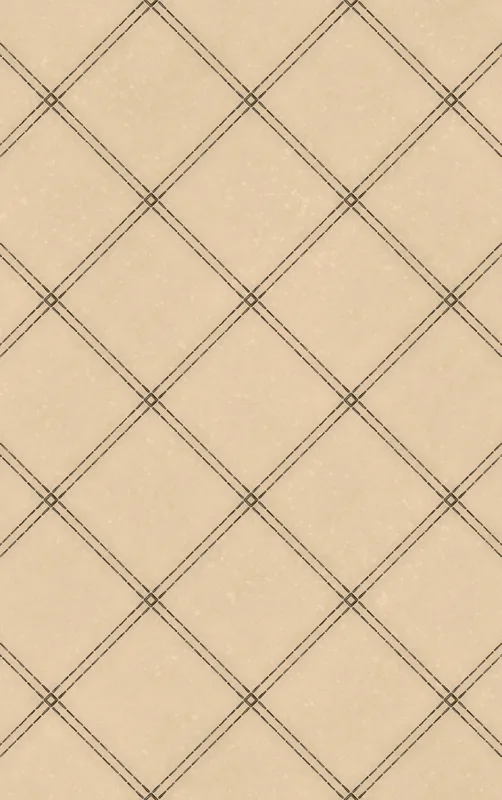 Diagonal Lattice Linen MagSafe Tough Case for iPhone design — diagonal trellis grid of double dashed brown lines on warm