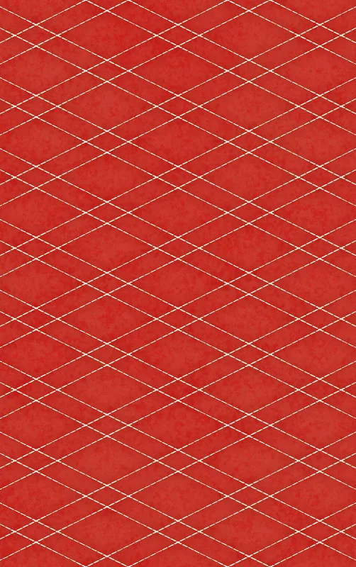 Scarlet Diamond Grid MagSafe Tough Case for iPhone design — repeating ivory diamond lattice grid on a deep crimson red