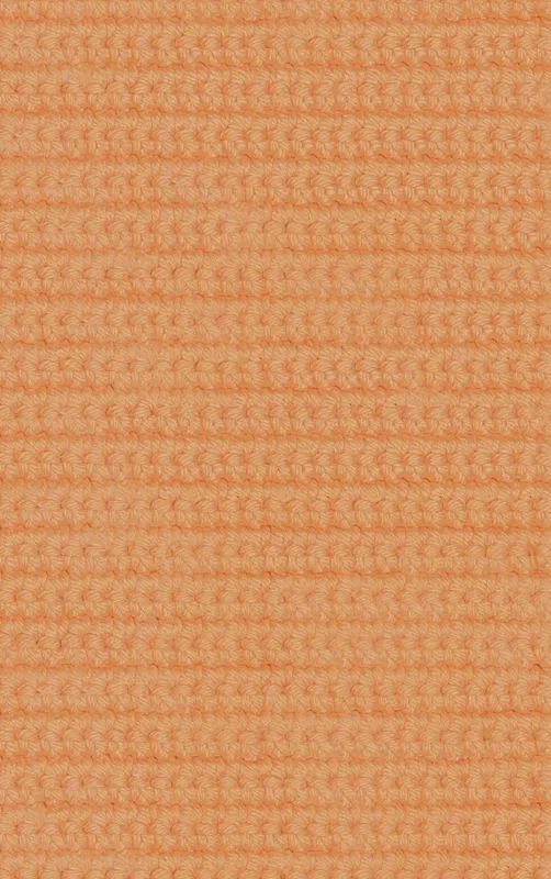 close-up woven crochet knit texture in warm peach and soft apricot tones with horizontal ribbed rows